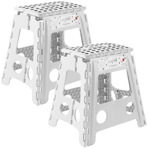 Casafield (Set of 2) Folding Step Stools with Handle, Collapsible Foot Stools for Use in Kitchen and Bathroom - 1 of 4