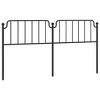 vidaXL Metal Headboard in Classic Black - Powder-Coated Steel - Designed for 76 Inch Bed Frames - Enhances Bedroom Decor, Provides Back Support - 2 of 4