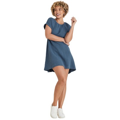 VENUS Womens Short Sleeve Gauze Mini