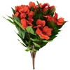 Allstate Floral New Guinea Impatiens Artificial Floral Bush - 13.7" - Tomato Red - 3 of 4
