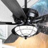 Kviflon 52 Inches Downrod Ceiling Fan with Light,3CCT LED Light,Reversible DC Motor,2 Downrod Inside - 2 of 4