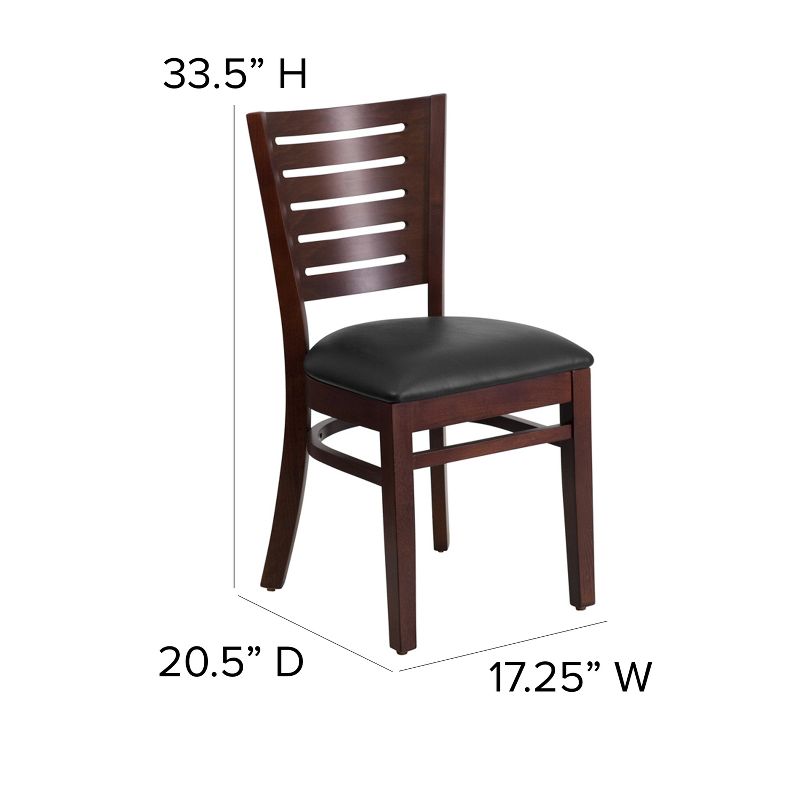 Flash Furniture Slat Back Wooden Restaurant Chair, 5 of 12