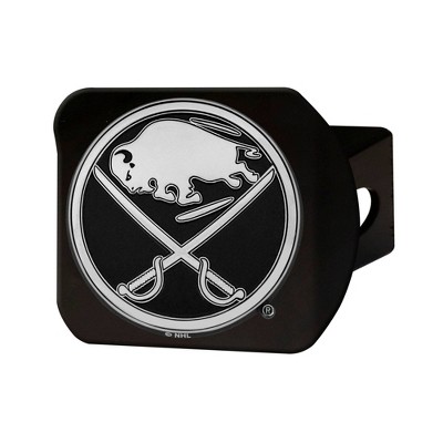 NHL Buffalo Sabres Chrome Metal Hitch Cover - Black