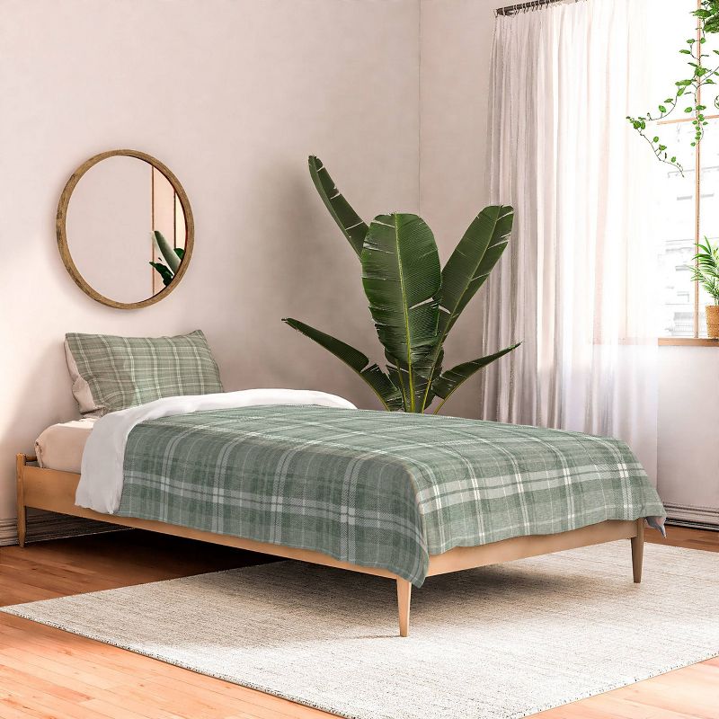 Little Arrow Design Co Fall Plaid Comforter Set Sage Green - Deny Designs, 3 of 6