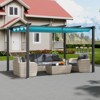 VEVOR 10'x13' Outdoor Retractable Pergola with Canopy, Aluminum Pergola with Retractable Canopy, Modern Pergola with Sun Shade Canopy, Bule - 2 of 4