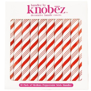 Knobēz: Handlez Covers - Medium Peppermint Stick - 10pk Hardware