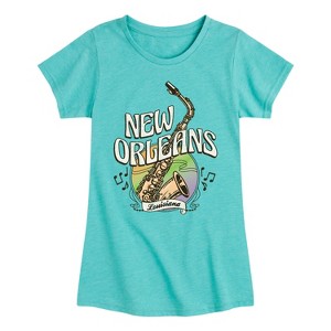 Girls' - Instant Message - New Orleans Fitted Short Sleeve Graphic T-Shirt - 1 of 4