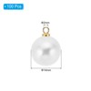 Unique Bargains Plastic Bulk Elegant DIY Crafts Jewelry Making Pearl Pendant 100 Pcs - 2 of 4