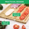 EcoSummer 24x18" Bamboo Cutting Board, Pre-Oiled Butcher Block with Juice Groove & Handles for Kitchen. - 4 of 4