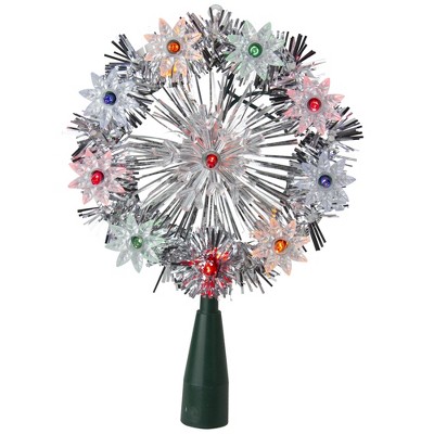 Kurt S. Adler 7" Lighted Snowflake Christmas Tree Topper - Multicolor Lights