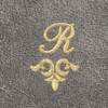 Linum Home Textiles 100% Turkish Cotton MONICA Gold Thread 2PC Embellished Washcloth Set - 3 of 3