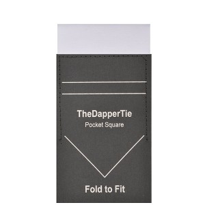 TheDapperTie - Men's Cotton Solid Color Rectangle Pre Folded Pocket Square on Card - 1 of 3