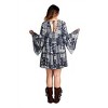 Women's Multi-Pattern Bell Sleeve Dress - Velzera - 3 of 4