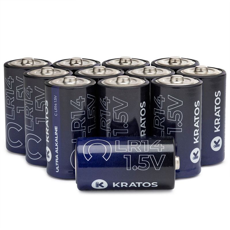 Kratos Power High-Performance Ultra Alkaline C Cell Batteries (12-Pack), 1 of 4