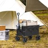 330 lbs Heavy Duty Collapsible Folding Wagon with All-Terrain Wheels, 220L Portable Beach Utility Cart - 2 of 4