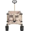 Foldable Extended Wagon with 220lbs Weight Capacity, Heavy Duty 300L Folding Utility Garden Cart - 4 of 4