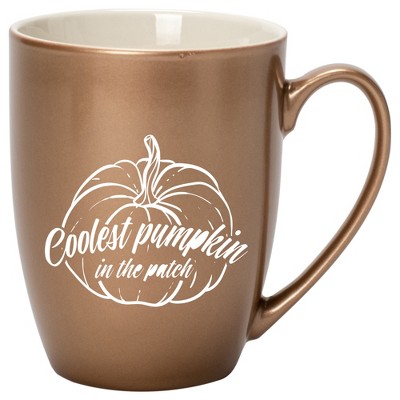 Elanze Designs Coolest Pumpkin In The Patch Bronze 10 ounce New Bone China Coffee Cup Mug