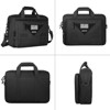 Tactical Laptop Messenger Shoulder Bag, 15-16 inch Multifunctional Adjustable Large Notebook Carrying Sleeve Case Pockets, Black - 4 of 4