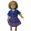 Doll Clothes Superstore Handmade Sweet Flower Sundress with Jacket – Fits 18 Inch Dolls - 3 of 4
