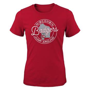 NCAA Wisconsin Badgers Girls' Short Sleeve Crew Neck T-Shirt