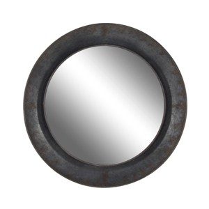 Industrial Metal Wall Mirror Gray - Olivia & May: Entryway, No Assembly Required, 34.5" - 1 of 4