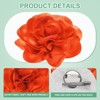 Unique Bargains Alloy Satin Fabric Big Rose Flower Dainty Brooches and Pins 2 Pcs - 2 of 4