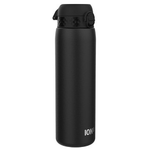 Ion8 Single Walled Stainless Steel Water Bottle - 40oz Black 33oz - 1 of 4