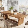 70.9-Inch Wood Dining Room Table,  Rectangular Farmhouse Dining Table for 6-8 People with Solid Pedestal - 4 of 4