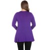 Plus Poised Long Sleeve Swing Tunic Top - 24seven Comfort Apparel™ - 3 of 4