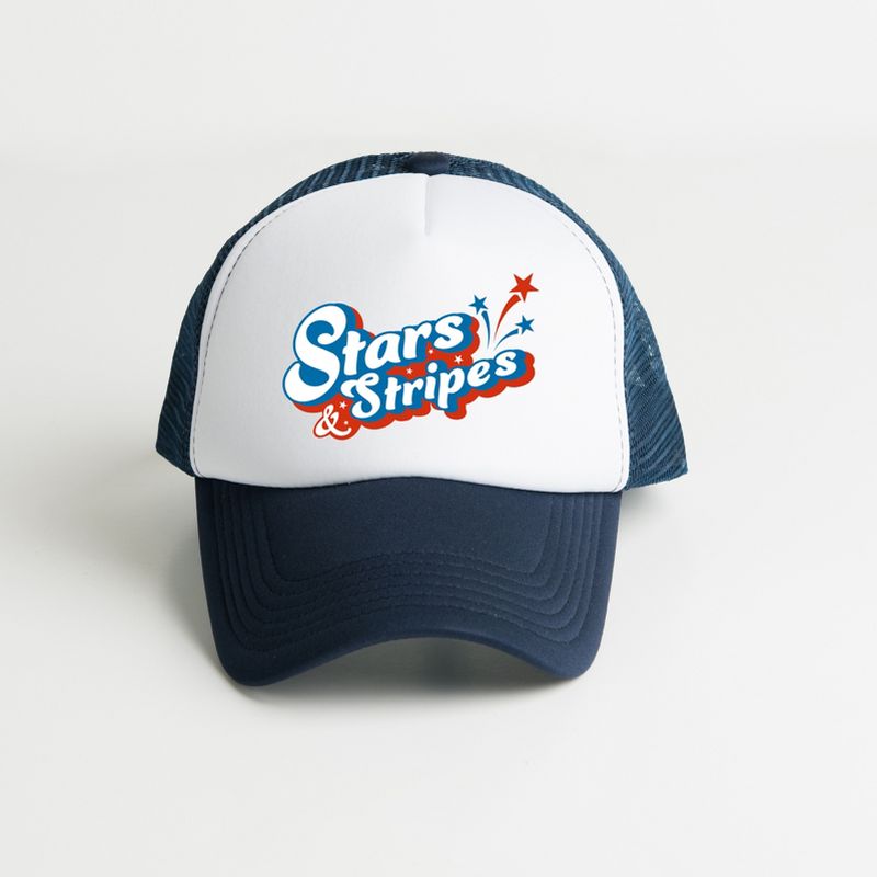 Simply Sage Market Stars And Stripes Firework Foam Trucker Hat, 2 of 3