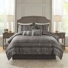 PAGED Comforter Set 7 Piece Jacquard Bedding Comforter Sets Elegant Bedding Set with Embroidered Decorative Pillows - 3 of 4
