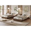 Twin Size Solid Wood Platform Bed with Sturdy Wooden Slats, Floor-Standing Bed Frame, Modern Minimalist Design Space-Saving Bed Frame, No Box Spring - 2 of 4