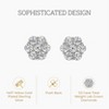 Gilded Lab-Grown Diamond 7 Stone Flower Earrings in 925 Sterling Silver & 14KT Yellow Gold-Plated Silver | 1/4, 1/2, 1, 2 Carat Total Weight - 2 of 4