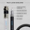 SatelliteSale Digital 75Ohm RG-6/U Coaxial Cable with F-Type Connector Indoor/Outdoor Universal Wire Black and White Cord - 4 of 4