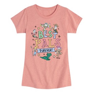 Girls' - Disney - Best Pals Forever Fitted Short Sleeve Graphic T-Shirt - 1 of 4