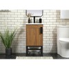 Elegant Lighting 18 inch single bathroom vanity in walnut brown - 2 of 4