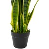 Northlight Real Touch™️ Artificial Potted Striped Leaf Dracaena Snake Plant - 29" - 4 of 4