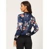 INSPIRE CHIC Women's Stand Collar Floral Prints Zip Up Lightweight Short Jacket - 4 of 4