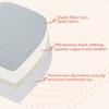 ChicFurnit 2PCS Seat Cushion Trapezoid Size Premium Soft Cotton Filling Non Slip Design Comfortable Durable for Living Room, Gray, 17"*16.5"*2.2" - 3 of 4