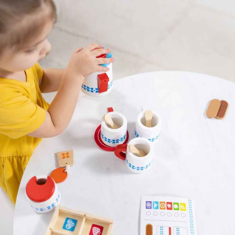 Melissa &#38; Doug  22-Piece Steep and Serve Wooden Tea Set - Play Food and Kitchen Accessories, 3 of 15