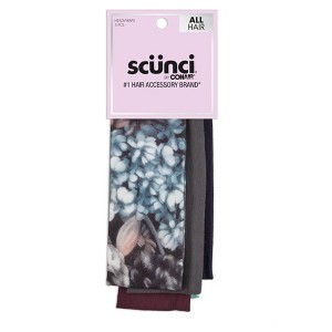 scunci No Damage Stretch Fabric Headbands - Darks - All Hair - 5pk - 1 of 4