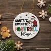 Santa's Favorite Football Player Ornament, Christmas Gift and Tree Decor for American Sport Lover| OrnamentallyYou - 4 of 4
