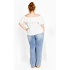 Women's Plus Size Christy Off Shoulder Top - white | CITY CHIC - image 3 of 4