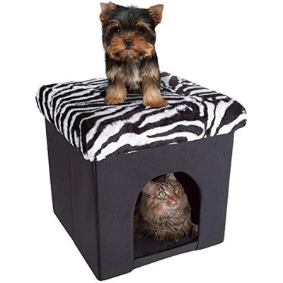 PETMAKER Furniture Protector Pet Cover with Shredded Memory Foam in Blue for Dogs, 35" L X 35" W, Large