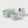 3pk Wave Assorted Decorative Basket Mint Green 5L Narrow 2c Brightroom™ - 4 of 4