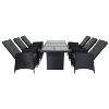 Isabel 9-Piece All-Weather PE Wicker Patio Dining Set, Outdoor Furniture with Dinnig Table - Maison Boucle - 3 of 4
