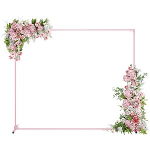 Walensee Wedding Arch Stand, 7.9'x6.6' Adjustable Square Metal Backdrop Frame for Wedding, Party, Baby Shower & Photo Decoration - 1 of 4
