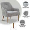 GDFStudio Modern Chenille Accent Chair with Wood Legs - 4 of 4