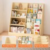 SeaCamel Kids 3-Tier Bookcase with 3 Collapsible Fabric Drawers - White/Gray Toy & Book Storage Organizer - 4 of 4