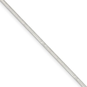 Black Bow Jewelry 1.65mm, Sterling Silver Octagon Solid Snake Chain Necklace - 1 of 4